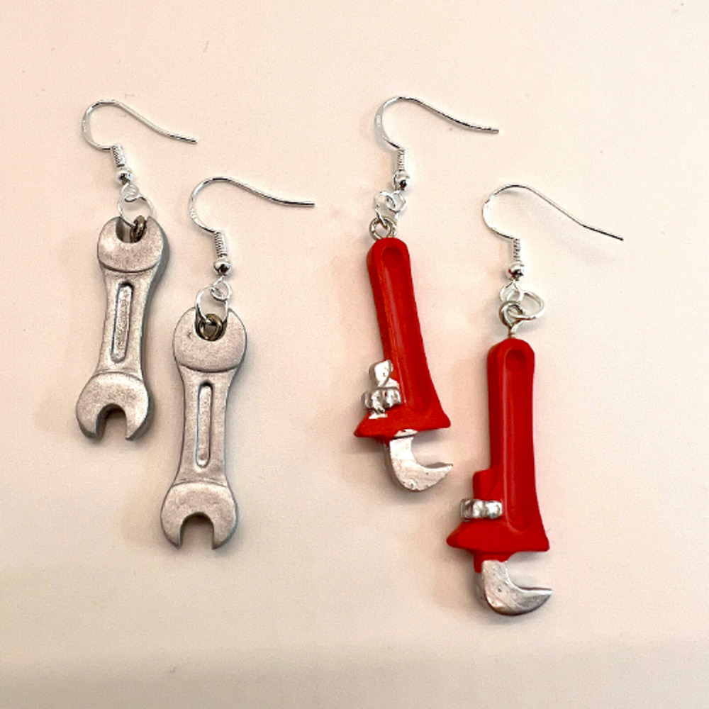 Mechanic Earrings - Wrench Earrings - Tool Box Earrings - Gifts for Mechanics